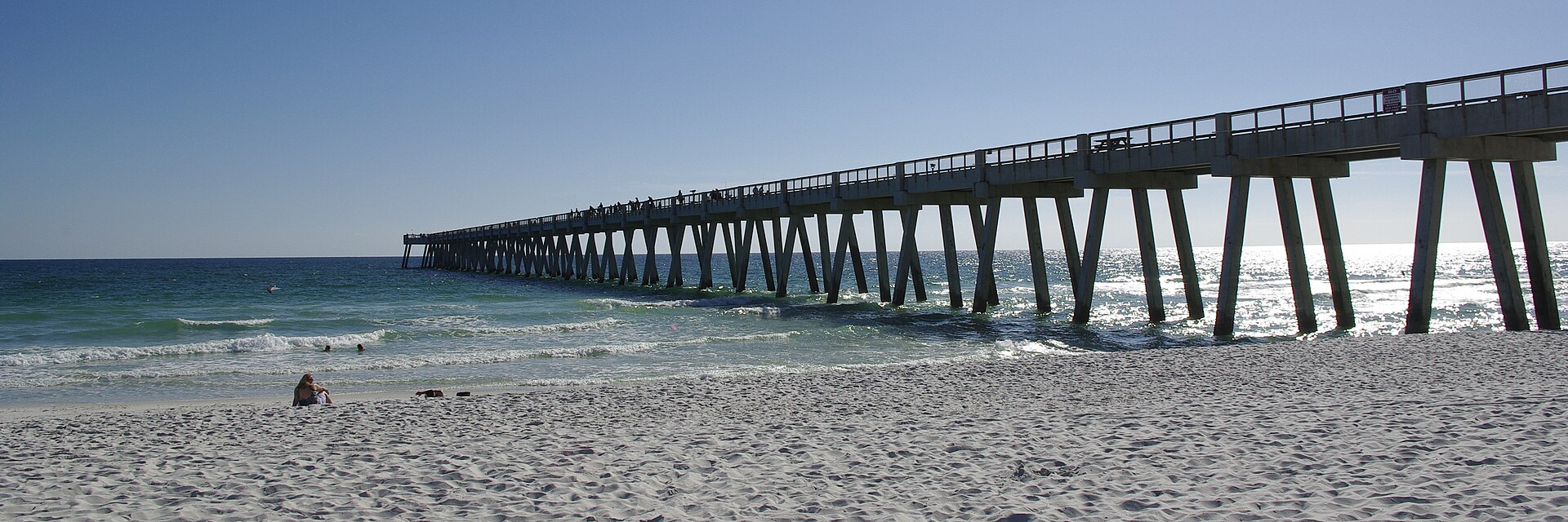 Navarre Beach Pier and shoreline